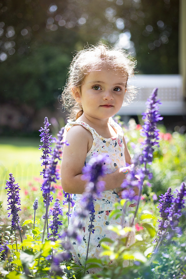 girl in flowers